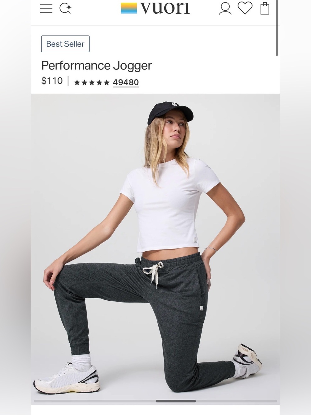 Vuori Performance Jogger Women’s Large DreamKnit Stretch Comfort Athletic $110